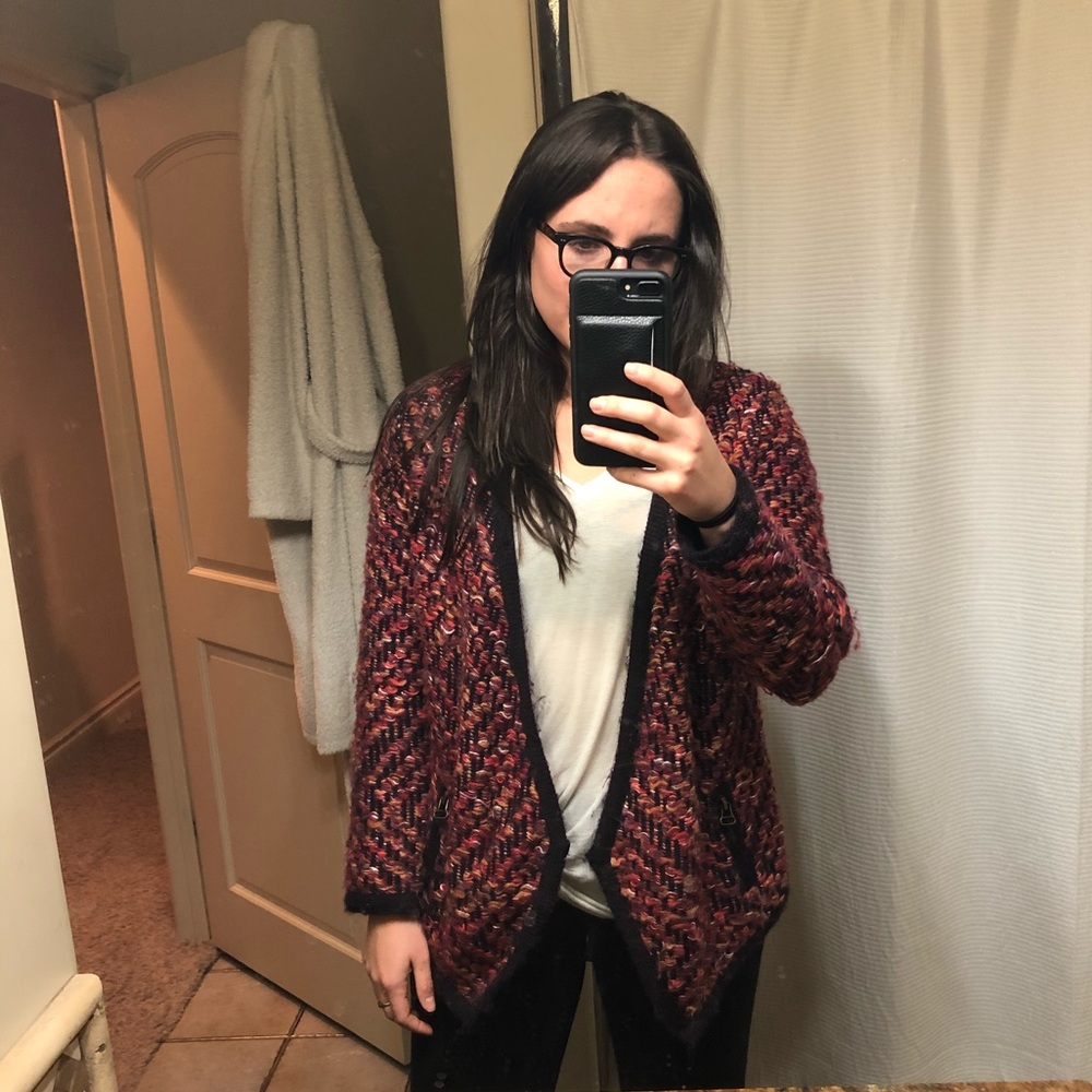 Anthropologie Knit Tapered Jacket
